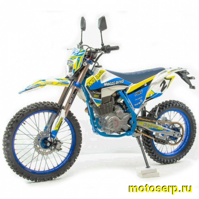 Купить  Мотоцикл Кросс/Эндуро Motoland XT 250 HS (ЭПТС) (репл Husqvarna-125), 21/18, 172FMM, 250сс, 4Т, 5 пер.,возд.охл, СИНИЙ  (шт) (ML 15362 (0 купить с доставкой по Москве и России, цена, технические характеристики, комплектация фото  - motoserp.ru
