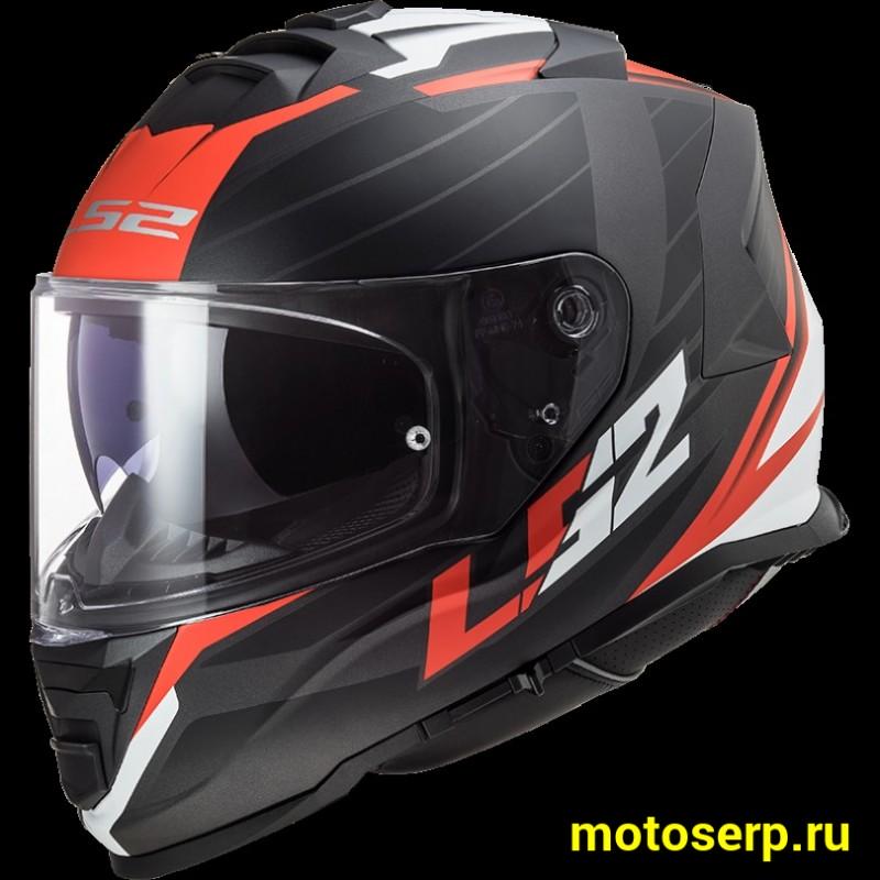 Купить  Шлем закрытый LS2 FF800 STORM NERVE Matt Black Red (S) интеграл (шт) (LS2 купить с доставкой по Москве и России, цена, технические характеристики, комплектация фото  - motoserp.ru