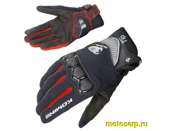 Купить  Перчатки KOMINE GK-162 3D Protected Mesh Gloves текстильные мотоперчатки черный/красный, р. L (пар) (0  купить с доставкой по Москве и России, цена, технические характеристики, комплектация фото  - motoserp.ru