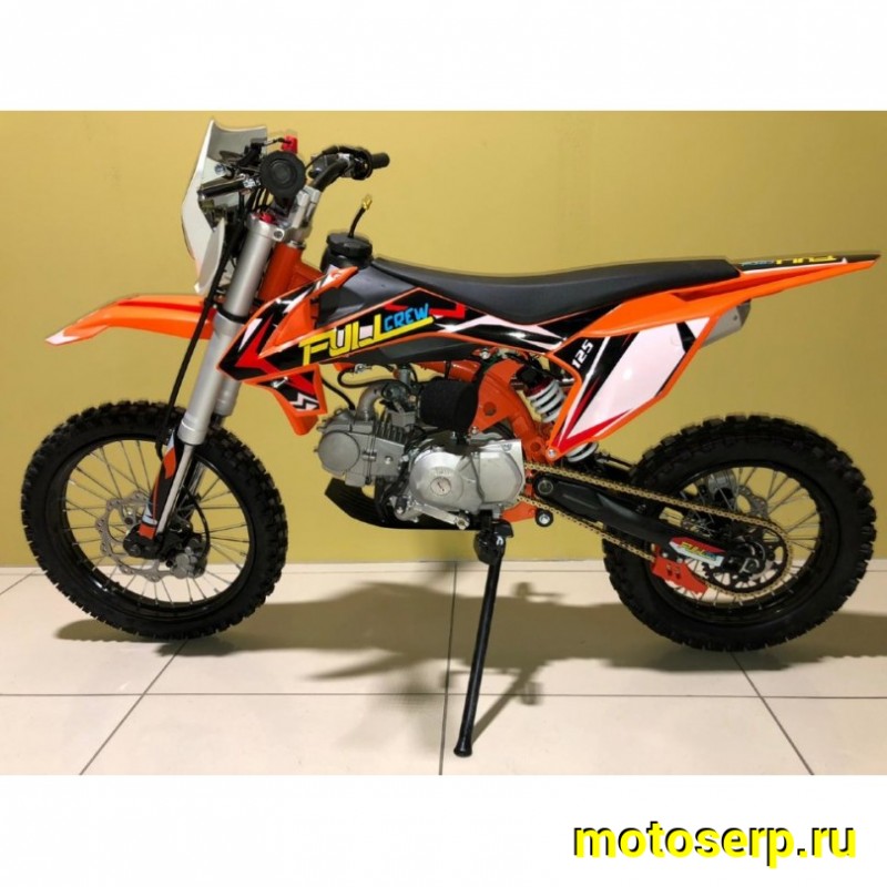 Купить  ====Питбайк Full Crew 125е (спортинв), 17/14, 4T, 125сс, фара, электро/кикстар., вилка перев., диск/диск (шт) (Hasky купить с доставкой по Москве и России, цена, технические характеристики, комплектация фото  - motoserp.ru