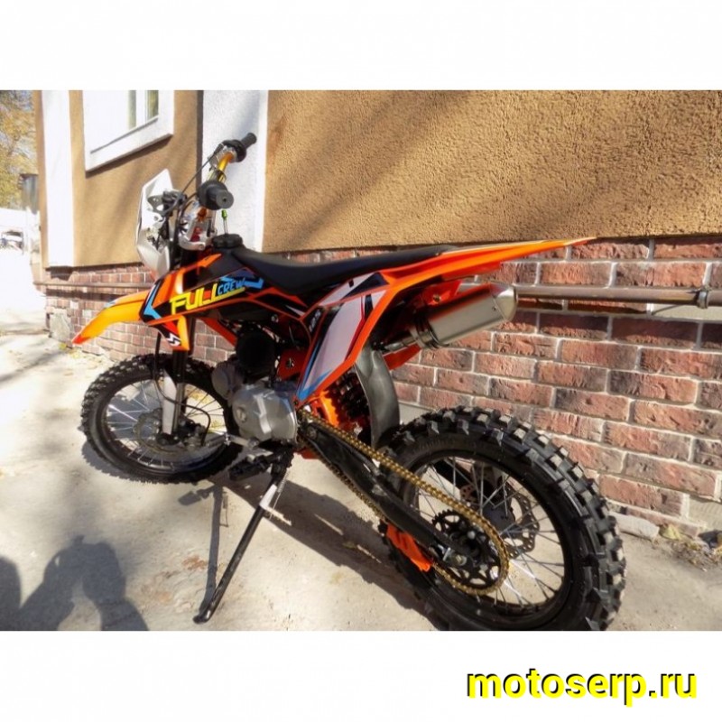 Купить  ====Питбайк Full Crew 125е (спортинв), 17/14, 4T, 125сс, фара, электро/кикстар., вилка перев., диск/диск (шт) (Hasky купить с доставкой по Москве и России, цена, технические характеристики, комплектация фото  - motoserp.ru