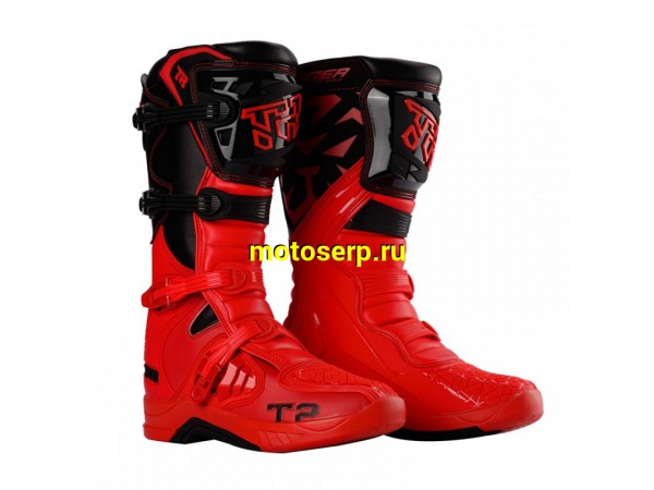 Купить  Мотоботы кросс. TIGER T2 (защ. голени), красный/черный 45" (пар) (Regul 205100-7 купить с доставкой по Москве и России, цена, технические характеристики, комплектация фото  - motoserp.ru
