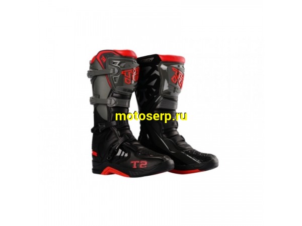 Купить  Мотоботы кросс. TIGER T2 (защ. голени), черный/ красный/ серый 41" (Ч/З) (пар) (Regul 205102-3 купить с доставкой по Москве и России, цена, технические характеристики, комплектация фото  - motoserp.ru