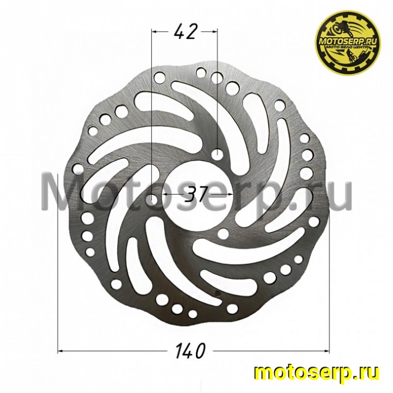 Купить  Диск тормозной задний (140x37) (отв:3x42) ATV KAYO SX50-A (шт) (SM 154-5014 купить с доставкой по Москве и России, цена, технические характеристики, комплектация фото  - motoserp.ru