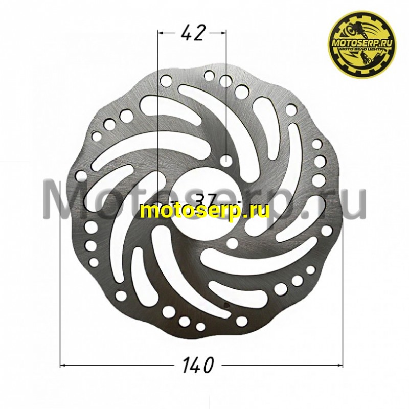 Купить  Диск тормозной задний (140x37) (отв:3x42) ATV KAYO SX50-A (шт) (SM 154-5014 купить с доставкой по Москве и России, цена, технические характеристики, комплектация фото  - motoserp.ru