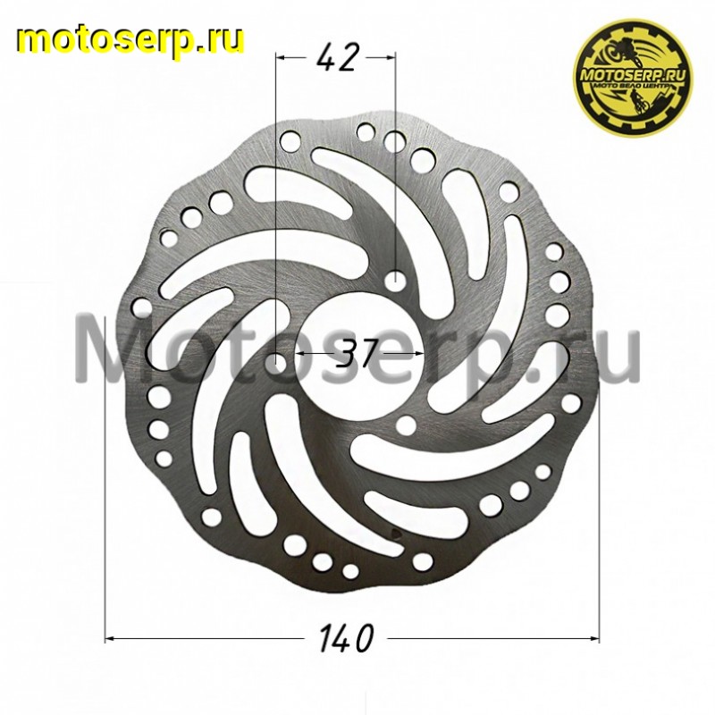 Купить  Диск тормозной задний (140x37) (отв:3x42) ATV KAYO SX50-A (шт) (SM 154-5014 купить с доставкой по Москве и России, цена, технические характеристики, комплектация фото  - motoserp.ru