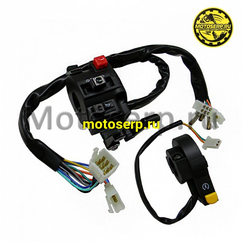 Купить  Переключатели руля (ПК) блок переключателя (5+2, 9+1+2) Питбайк, CG150/CB250, 250GY-5 (пара) (Regul 118750-010000 (Regul 1187500-011000 (MT B-957 купить с доставкой по Москве и России, цена, технические характеристики, комплектация фото  - motoserp.ru