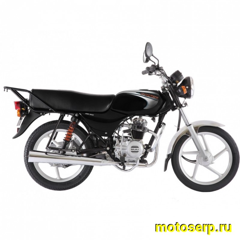 Купить  ====Мотоцикл Bajaj Boxer 100ES 100сс, 4Т, 4 ступ мех. КПП, бараб. тормоз (шт) купить с доставкой по Москве и России, цена, технические характеристики, комплектация фото  - motoserp.ru