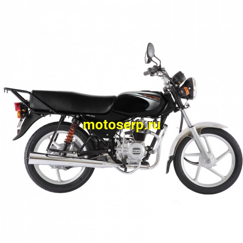 Купить  ====Мотоцикл Bajaj Boxer 100ES 100сс, 4Т, 4 ступ мех. КПП, бараб. тормоз (шт) купить с доставкой по Москве и России, цена, технические характеристики, комплектация фото  - motoserp.ru