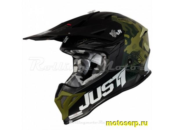 Купить  ====Шлем Кросс JUST1 J39 Kinetic камуфляж/хаки/черный матовый (2021) M (шт) (SM 941-1901 купить с доставкой по Москве и России, цена, технические характеристики, комплектация фото  - motoserp.ru