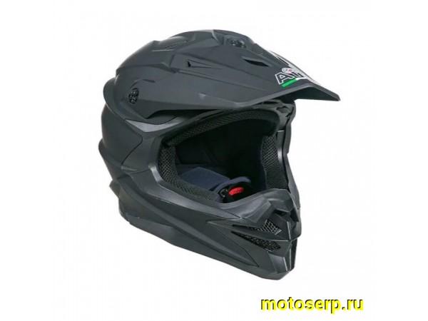 Купить  Шлем Кросс AiM JK803 черный матовый S (шт) (AIM 803-008-S купить с доставкой по Москве и России, цена, технические характеристики, комплектация фото  - motoserp.ru