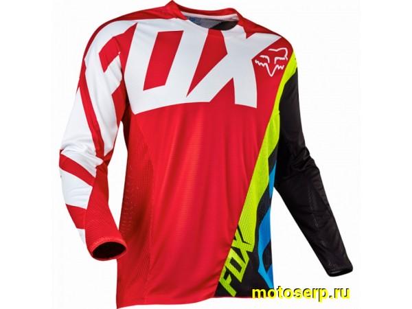 Купить  Джерси (футболка для мотокросса) Fox 180/360 Creo красный/черный/голубой 2XL (шт) (0 купить с доставкой по Москве и России, цена, технические характеристики, комплектация фото  - motoserp.ru