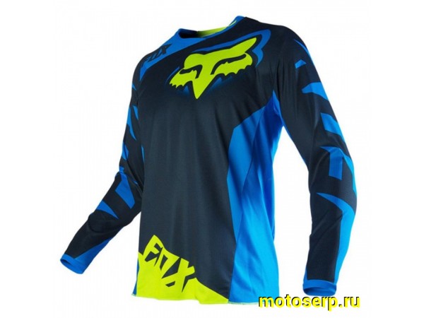 Купить  Джерси (футболка для мотокросса) Fox 180/360 Race синий/голубой/лого желтый 2XL (шт) (0 купить с доставкой по Москве и России, цена, технические характеристики, комплектация фото  - motoserp.ru