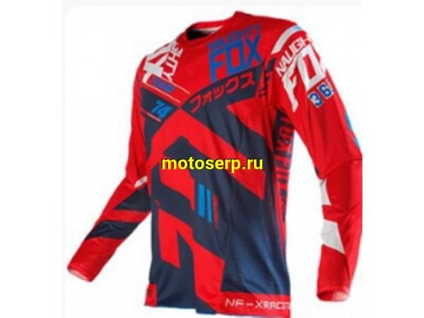 Купить  Джерси (футболка для мотокросса) Fox 180/360 Team 74 красный/синий L (шт) (0 купить с доставкой по Москве и России, цена, технические характеристики, комплектация фото  - motoserp.ru