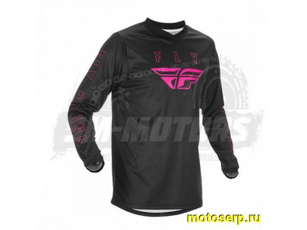 Купить  Джерси (футболка для мотокросса) FLY RACING F-16 черный/розовый (YL) (детская)  2021 (шт) (0 купить с доставкой по Москве и России, цена, технические характеристики, комплектация фото  - motoserp.ru