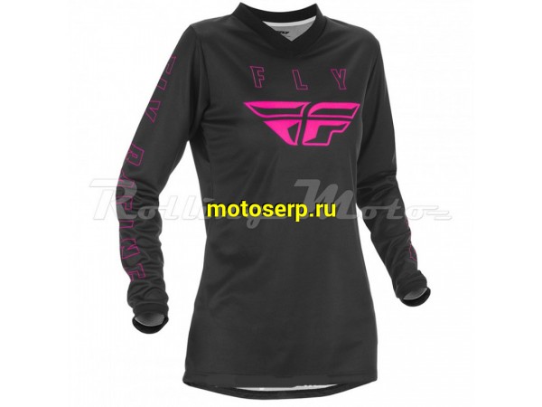 Купить  Джерси (футболка для мотокросса) FLY RACING WOMEN&#039;S F-16 (2021) (женская) черный/розовый L (шт) (SM 929-9209 купить с доставкой по Москве и России, цена, технические характеристики, комплектация фото  - motoserp.ru