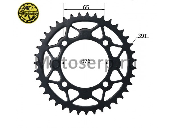 Купить  Звезда ведомая голая (венец) (428-39) (428-39T D-76mm, 4x65mm) TTR125,  BSE PH10-125 и др. питбайков (шт) (Regul RM-101008 (MM 42207 купить с доставкой по Москве и России, цена, технические характеристики, комплектация фото  - motoserp.ru