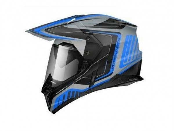 Купить  Шлем Кросс MT SYNCHRONY DUO SPORT TOURER (мотард) matt titanum black blue (S) (шт) (LS2 купить с доставкой по Москве и России, цена, технические характеристики, комплектация фото  - motoserp.ru