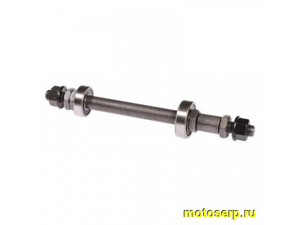 Купить  Ось колеса задняя байк на гайках под трещетку (пром. подшипник 6200) Вело (шт) (R4 (Золотник 3052711-61 купить с доставкой по Москве и России, цена, технические характеристики, комплектация фото  - motoserp.ru