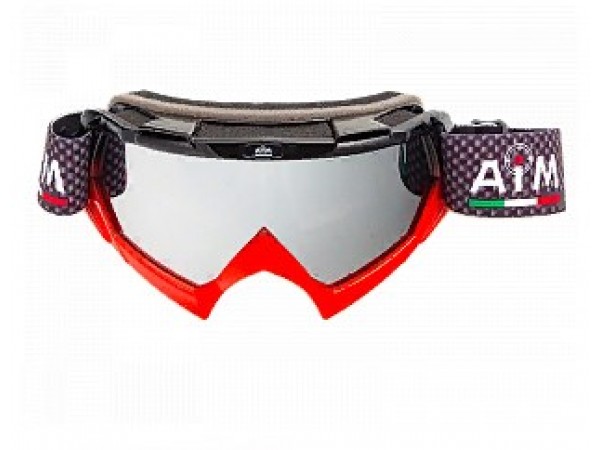 Купить  Очки мото Кросс AiM 157-500 Black-Red Glossy PRO (шт) (AIM 157-500 купить с доставкой по Москве и России, цена, технические характеристики, комплектация фото  - motoserp.ru
