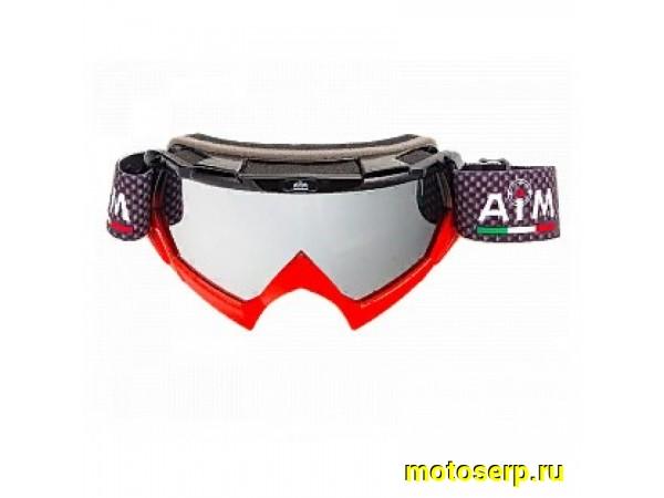 Купить  Очки мото Кросс AiM 157-500 Black-Red Glossy PRO (шт) (AIM 157-500 купить с доставкой по Москве и России, цена, технические характеристики, комплектация фото  - motoserp.ru