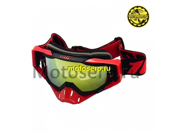 Купить  Очки мото Кросс 100% STRATA MX Goggle Black-Red (шт) (Кокурин купить с доставкой по Москве и России, цена, технические характеристики, комплектация фото  - motoserp.ru