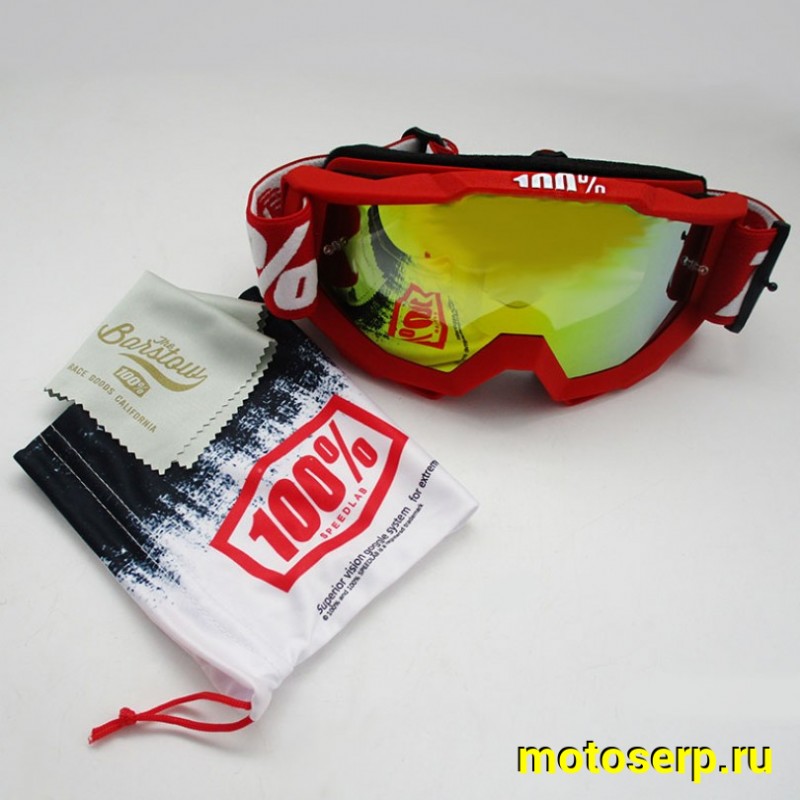 Купить  Очки мото Кросс 100% STRATA MX Goggle Red (шт) (Кокурин купить с доставкой по Москве и России, цена, технические характеристики, комплектация фото  - motoserp.ru