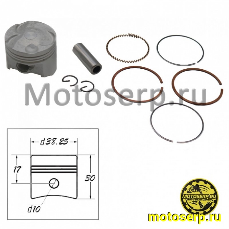Купить  Поршень Yamaha JOG-50 SA26/36/39, GEAR, VINO 4T D38.25 (1р); p-10; 50cc "SEE" (TW) (комп) (К-дар 2100627 купить с доставкой по Москве и России, цена, технические характеристики, комплектация фото  - motoserp.ru