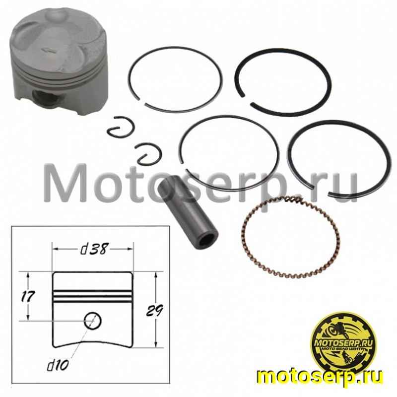 Купить  Поршень Yamaha JOG-50 SA26/36/39, GEAR, VINO 4T D38(std); p-10; 50cc "SEE" (TW) (комп) (К-дар 2100626 купить с доставкой по Москве и России, цена, технические характеристики, комплектация фото  - motoserp.ru