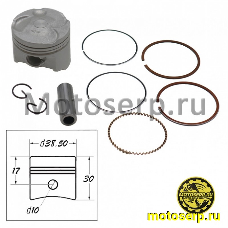 Купить  Поршень Yamaha JOG-50 SA26/36/39, GEAR, VINO 4T D38.50 (2р); p-10; 50cc "SEE" (TW) (ком) (К-дар 2100628 купить с доставкой по Москве и России, цена, технические характеристики, комплектация фото  - motoserp.ru