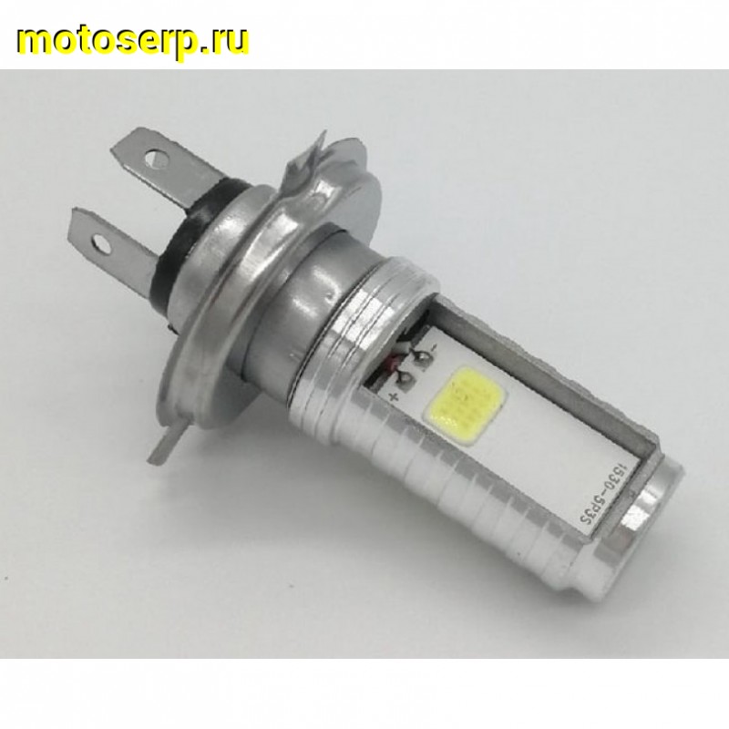 Купить  Лампа фары LED H4 12V6W (2-SMD диода 700-800Lm, 9-30vdc) светодиодная  (шт)  (К-дар 2202831 купить с доставкой по Москве и России, цена, технические характеристики, комплектация фото  - motoserp.ru