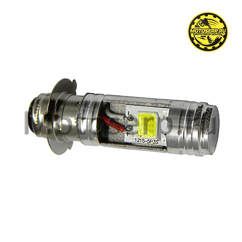 Купить  Лампа фары LED P15D-3 12V16W (2-SMD диода 1500Lm, 8-100dc) светодиодная (юбка 3уса) (шт)  (К-дар 2202823 купить с доставкой по Москве и России, цена, технические характеристики, комплектация фото  - motoserp.ru