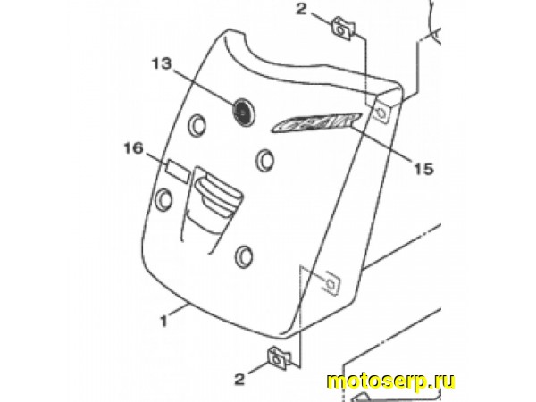 Купить  Обтекатель передний верхний (клюв) Yamaha GEAR "BX50" (OEM 10B-F8310-00-00) (шт)  (К-дар 2402052 купить с доставкой по Москве и России, цена, технические характеристики, комплектация фото  - motoserp.ru