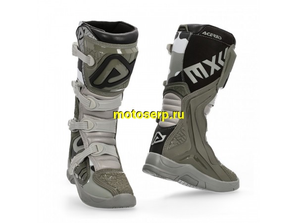 Купить  ====Мотоботы кросс. ACERBIS X-TEAM Brown/Grey (защ. голени), р-р 42" (Ч/З) (пар) (AIM 0022999.305.042 купить с доставкой по Москве и России, цена, технические характеристики, комплектация фото  - motoserp.ru
