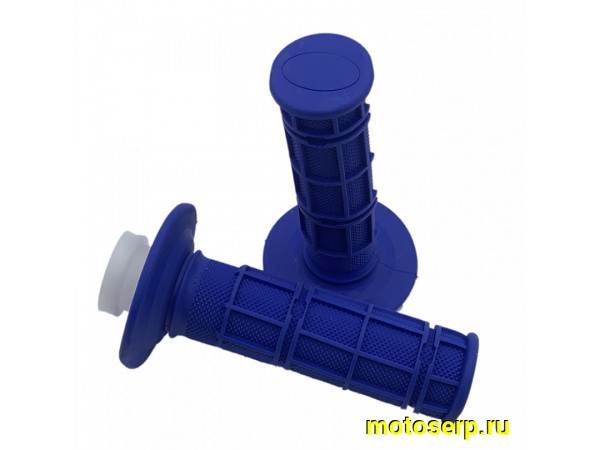 Купить  Ручки руля (грипсы) Кросс мягкие GEL синие (пара) (JMC 18087-11795 купить с доставкой по Москве и России, цена, технические характеристики, комплектация фото  - motoserp.ru