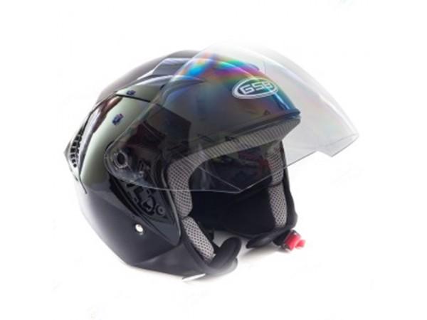 Купить  Шлем открытый  со стеклом GSB G-249 BLACK GLOSSY р-р S (шт) (0 купить с доставкой по Москве и России, цена, технические характеристики, комплектация фото  - motoserp.ru