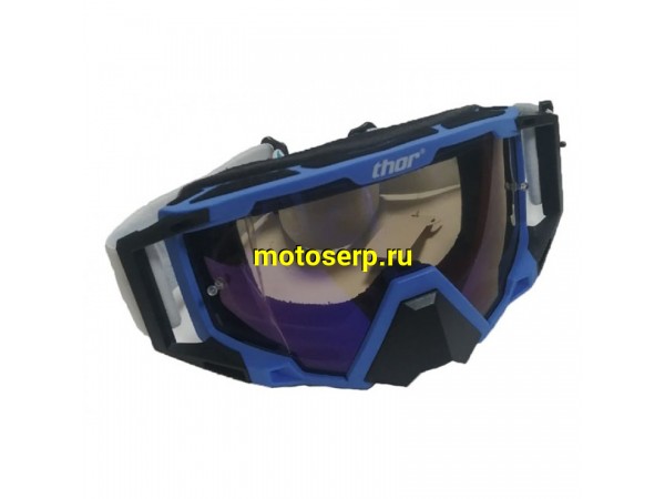 Купить  Очки мото Кросс THOR синие (шт) (0 купить с доставкой по Москве и России, цена, технические характеристики, комплектация фото  - motoserp.ru
