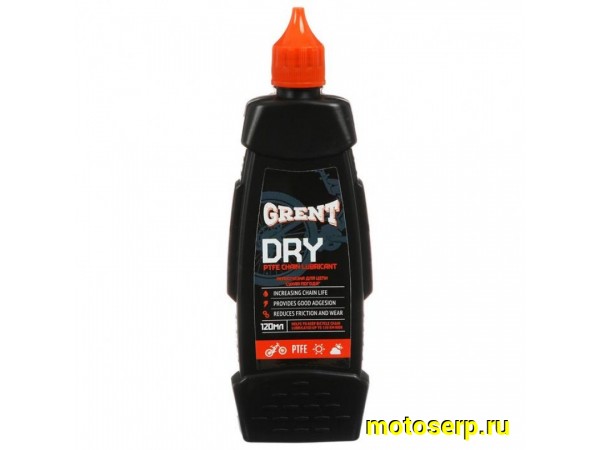 Купить  Смазка жидкая "GRENT DRU LUBE" ТЕФЛОН для сухой погоды 120мл Вело (шт) (БАЙКОМ 40488 купить с доставкой по Москве и России, цена, технические характеристики, комплектация фото  - motoserp.ru