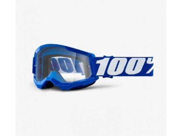 Купить  Очки мото Кросс 100% Strata 2 Youth Goggle Blue / Clear Lens подростковые  (шт)  (Fox 50521-101-02 купить с доставкой по Москве и России, цена, технические характеристики, комплектация фото  - motoserp.ru