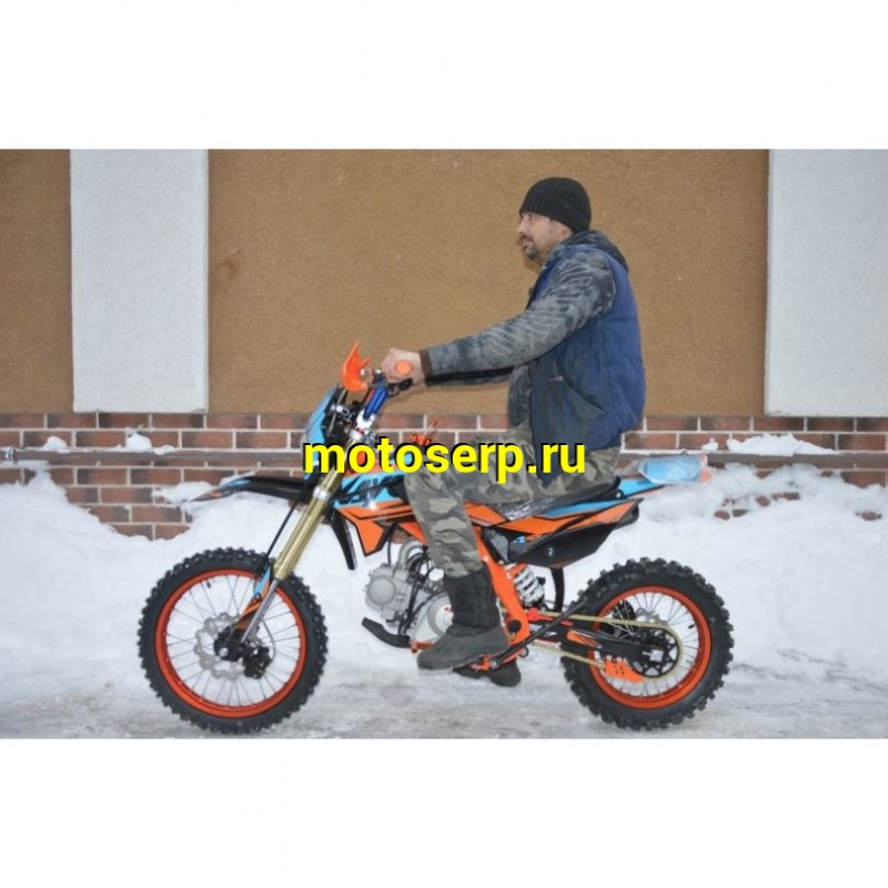 Купить  ====Питбайк KAYO EVOLUTION YX125EM 17/14 KRZ (механ. сцепл., эл. стартер) (зал) (шт) (SM купить с доставкой по Москве и России, цена, технические характеристики, комплектация фото  - motoserp.ru