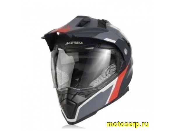 Купить  Шлем Кросс ACERBIS FLIP FS-606 (мотард) GREY/RED,  р-р XL (шт) (Progasi 0022310.295.068 купить с доставкой по Москве и России, цена, технические характеристики, комплектация фото  - motoserp.ru