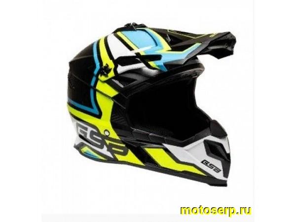 Купить  Шлем Кросс XP-20 MO DESIGN BLUE/GIALLO (M)  (шт)  (0 купить с доставкой по Москве и России, цена, технические характеристики, комплектация фото  - motoserp.ru