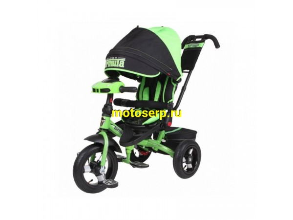 Купить  ====Велосипед SuperFormula 3-х колес с ручкой, полукруглым капюшоном,  багажником, надувные колеса перед: 12"/ зад: 10" (шт) (Гусев купить с доставкой по Москве и России, цена, технические характеристики, комплектация фото  - motoserp.ru