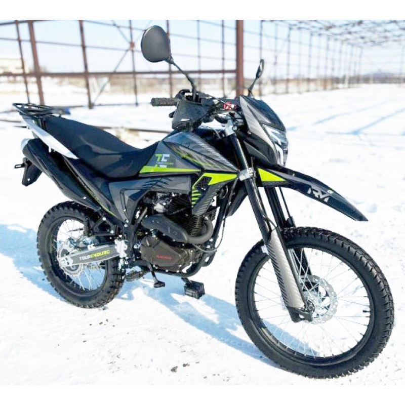 Купить  Мотоцикл внедорожный Regulmoto TE-300 (Tour Enduro) PR Черный/ зеленый (ЭПТС), Тур-эндуро, 21/18, 172FMM + баланс. вал, 4T, 300cc, 6КПП (шт) купить с доставкой по Москве и России, цена, технические характеристики, комплектация фото  - motoserp.ru