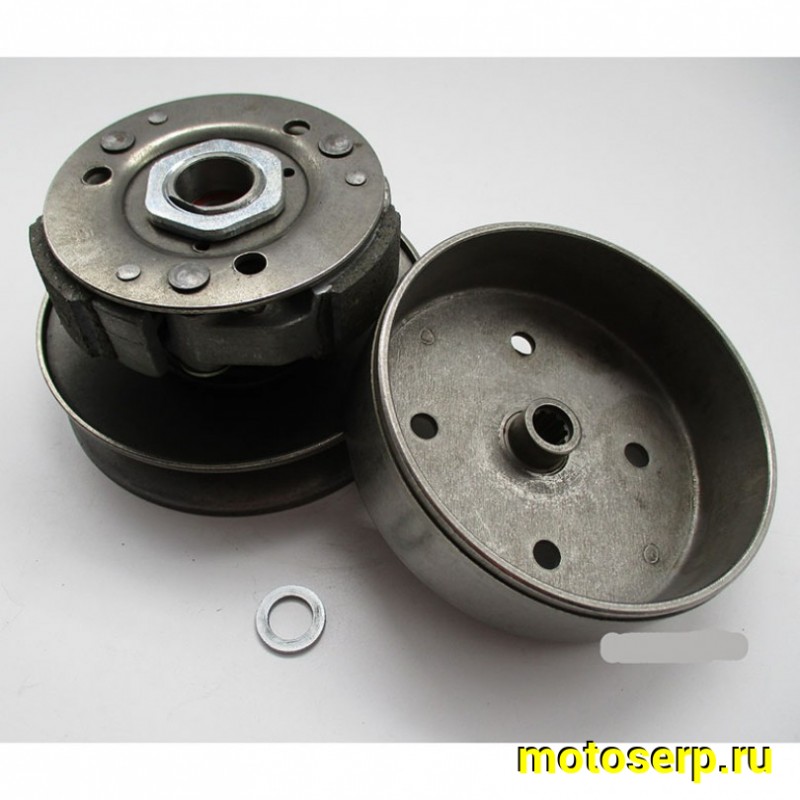 Купить  Сцепление центробежное в сб. (вариатор задний) Suzuki AD110 "SEE" (щека D-125mm, барабан d-110mm 10зуб.) (шт) (К-дар 2101225 купить с доставкой по Москве и России, цена, технические характеристики, комплектация фото  - motoserp.ru