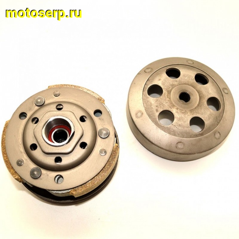 Купить  Сцепление центробежное в сб. (вариатор задний) 139QMB, Honda AF18/24, R50, и др. (щека D-101mm, барабан d-107mm 22зуб) (шт) (К-дар 2101224 купить с доставкой по Москве и России, цена, технические характеристики, комплектация фото  - motoserp.ru