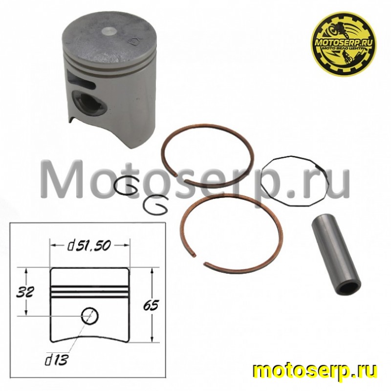 Купить  Поршень Honda LEAD-100 D51,50 (2р); p-13 4T "SEE" (TW) (комп) (К-дар 2100613 купить с доставкой по Москве и России, цена, технические характеристики, комплектация фото  - motoserp.ru