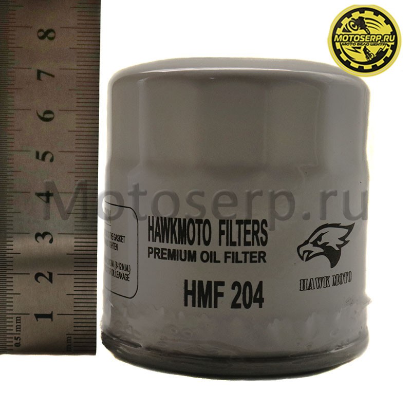 Купить  Фильтр масляный (АНАЛОГ HF204) Hawk moto HMF 204 (шт) (HAWK   купить с доставкой по Москве и России, цена, технические характеристики, комплектация фото  - motoserp.ru