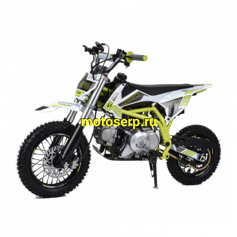 Купить  Питбайк Motoland CRF 10 (спортинв), 70сс, 4Т, возд.охл.,  АВТОМАТ, эл-стартер, диск/диск ,12"/10" (шт) (ML 18649 (ФОТО купить с доставкой по Москве и России, цена, технические характеристики, комплектация фото  - motoserp.ru