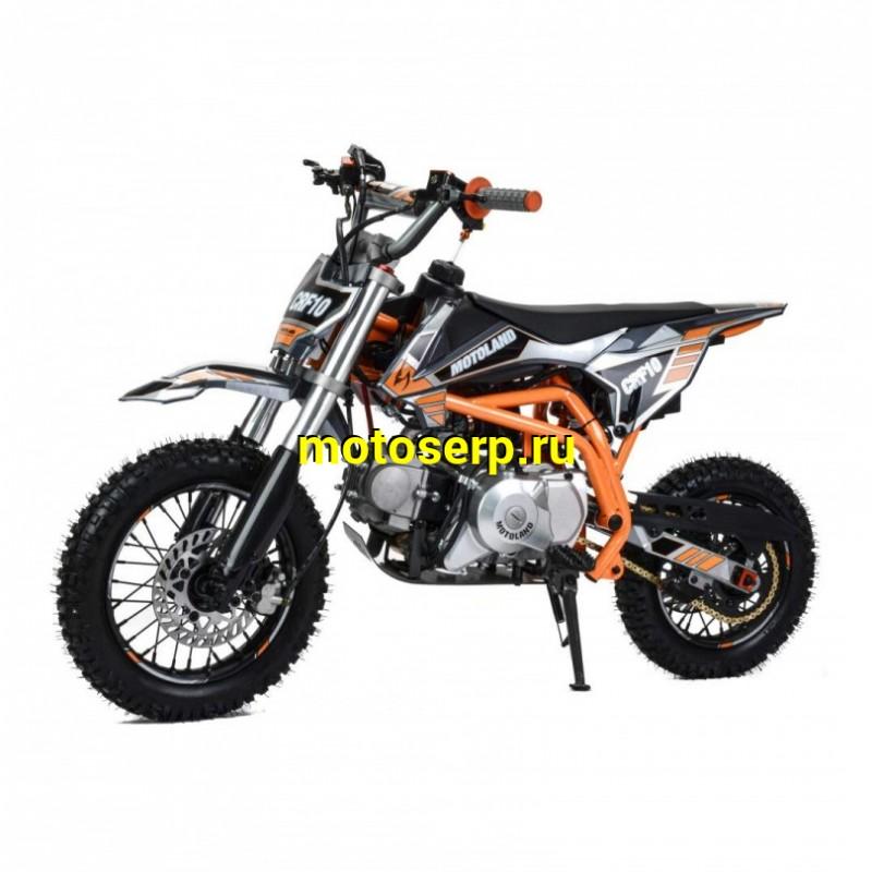 Купить  Питбайк Motoland CRF 10 (спортинв), 70сс, 4Т, возд.охл.,  АВТОМАТ, эл-стартер, диск/диск ,12"/10" (шт) (ML 18649 (ФОТО купить с доставкой по Москве и России, цена, технические характеристики, комплектация фото  - motoserp.ru